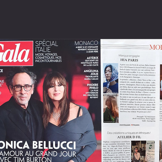 Article Gala X Hia Paris : marque de foulard en soie engagée