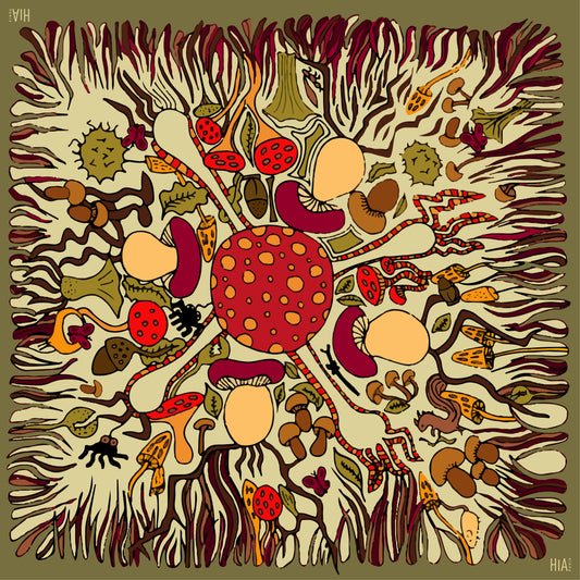 Foulard Mushroom Party