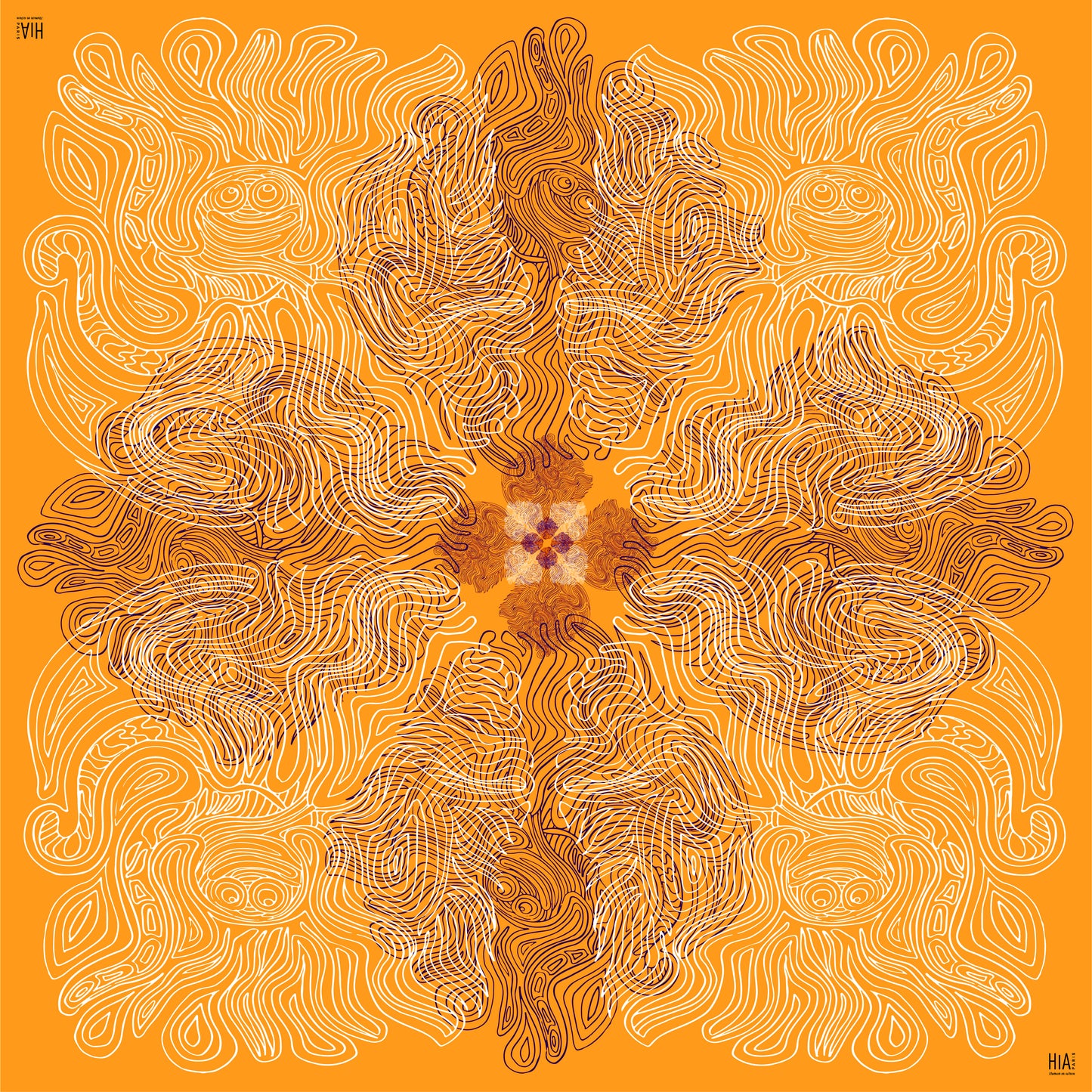 Foulard Pieuvre - Moutarde