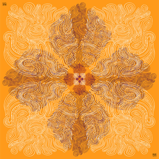 Foulard Pieuvre - Moutarde