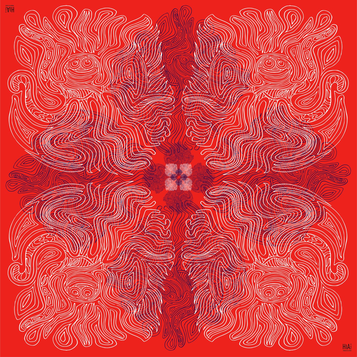 Foulard Pieuvre - Rouge