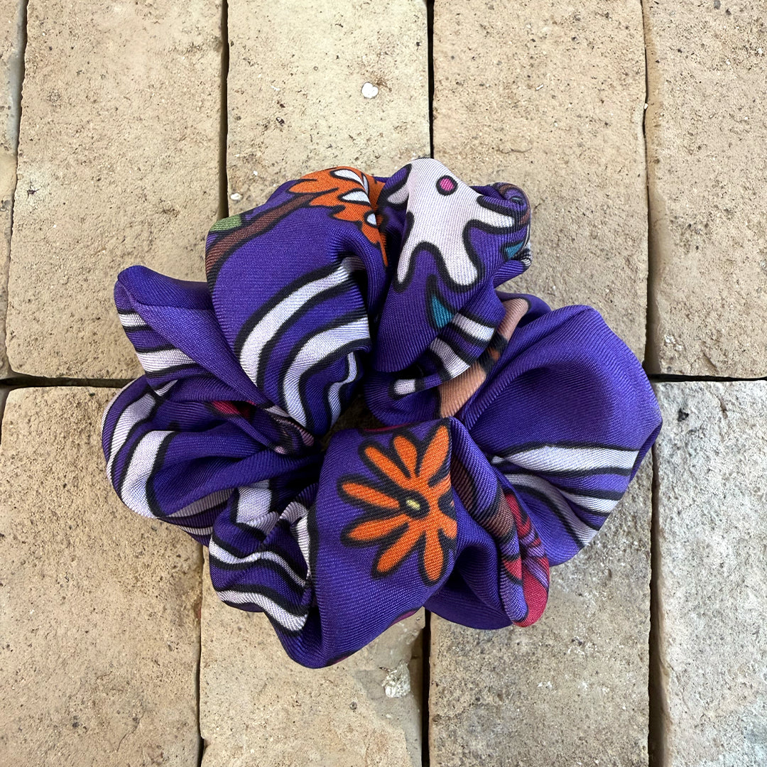 Chouchou Upcyclé - Jardin des Chats Violet