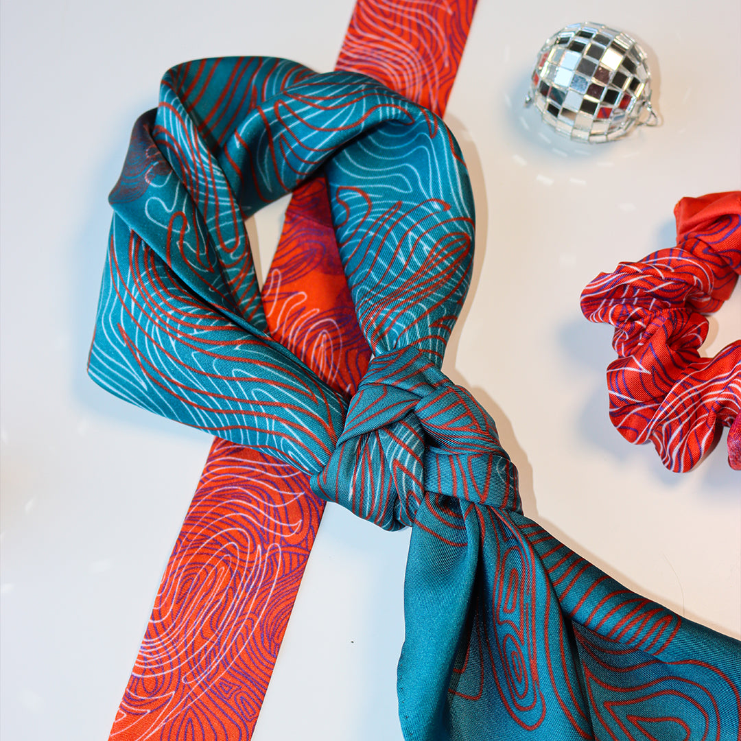 Foulard Pieuvre - Bleu