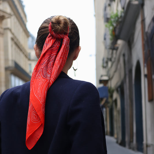 Foulard Pieuvre - Rouge