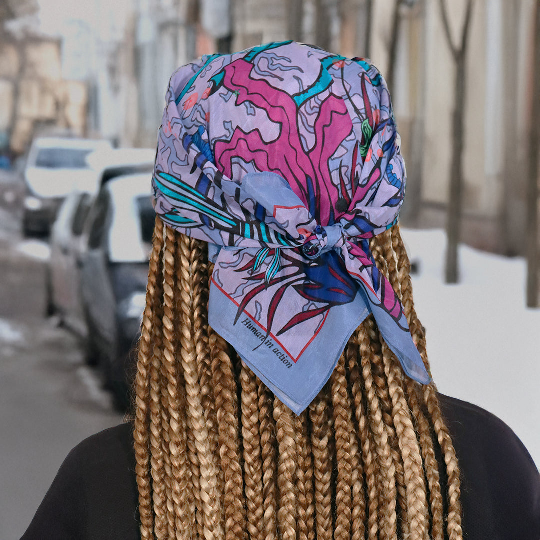 Foulard Crabe - bleu