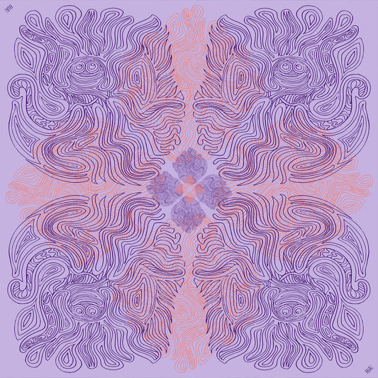 Foulard Pieuvre - Lilas