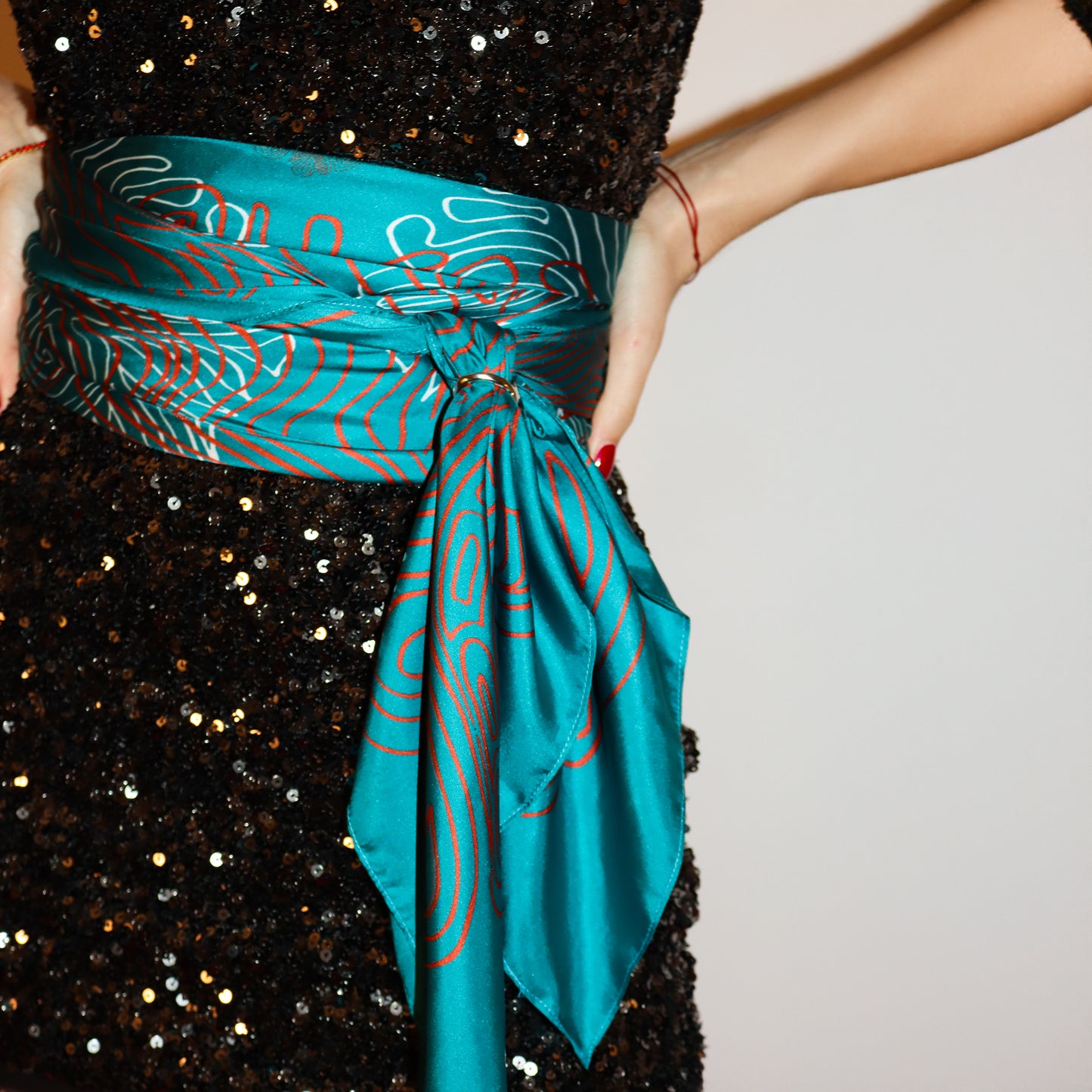 Foulard Pieuvre Bleu 130