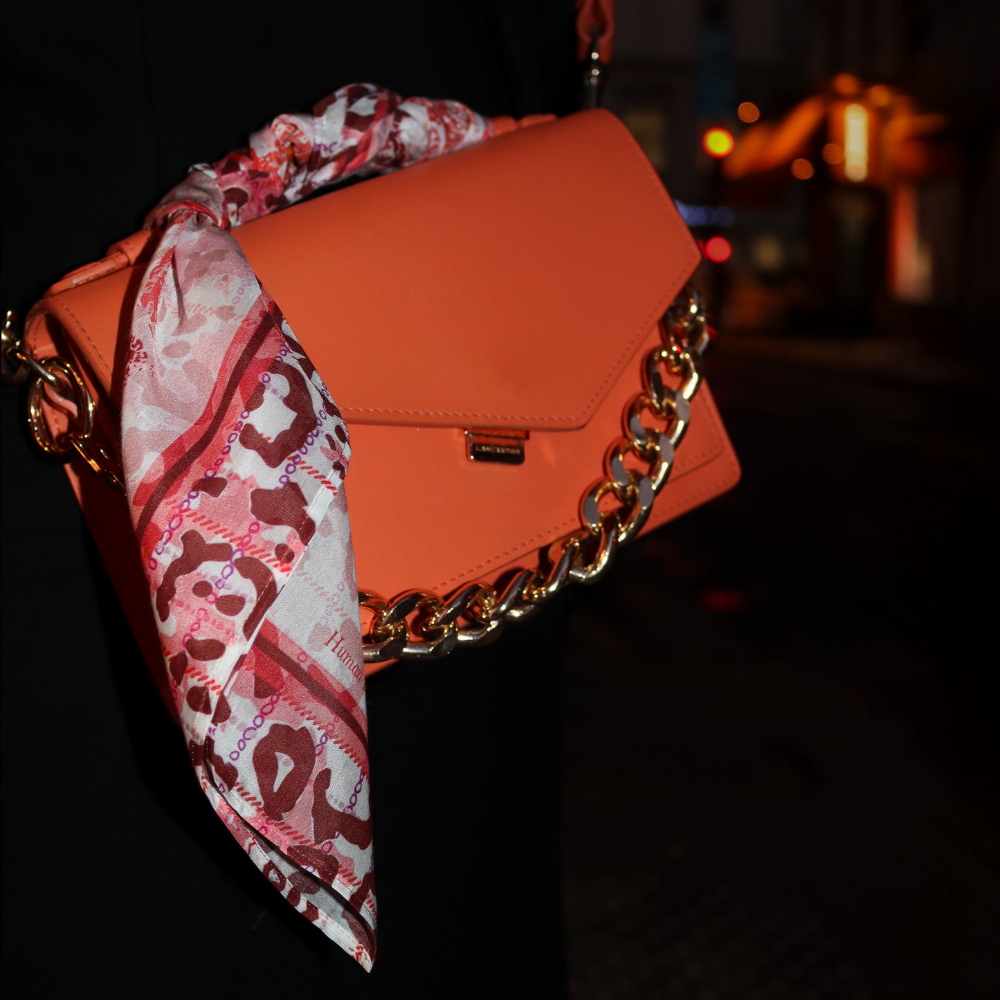 Foulard Leopards - Corail