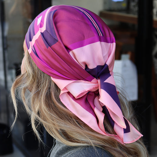 Foulard Graphic View - marine rose