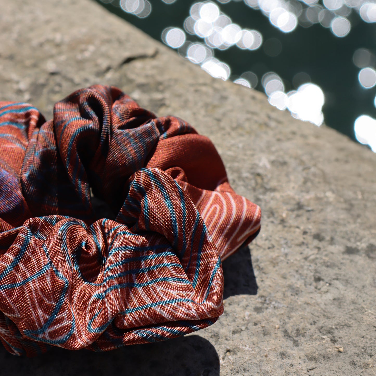 Chouchou Upcyclé - Pieuvre terracotta