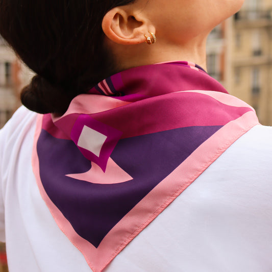 Foulard Graphic View - marine rose