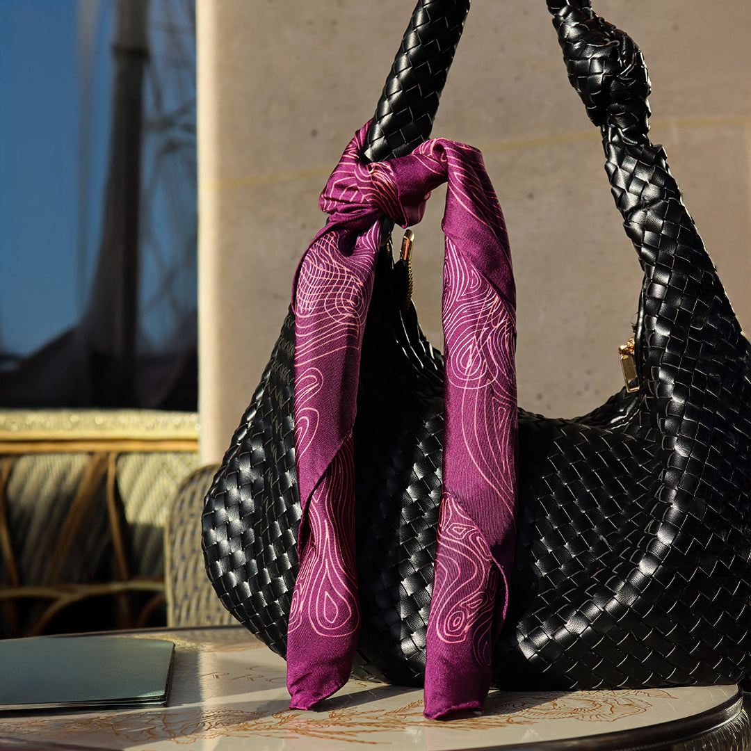 Foulard Pieuvre - Aubergine