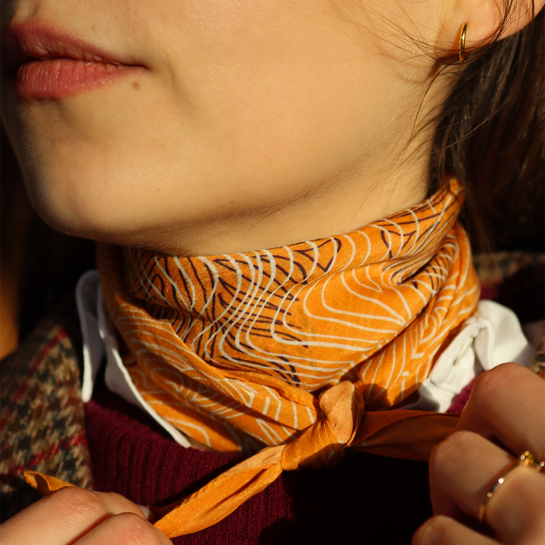 Foulard Pieuvre - Moutarde