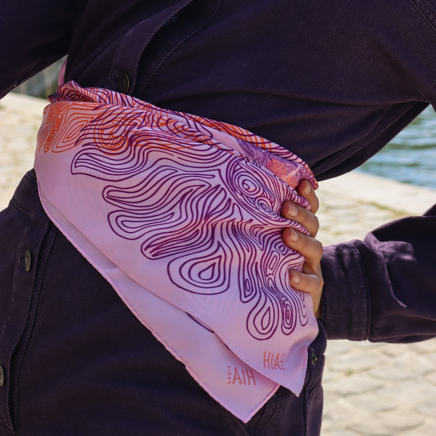 Foulard Pieuvre Light Rose