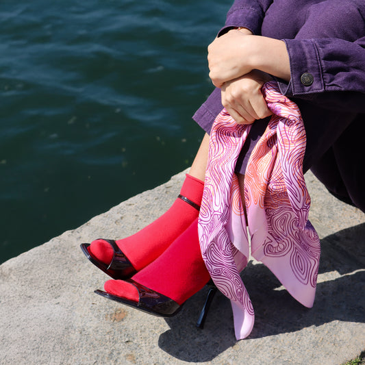 Foulard Pieuvre Light Rose