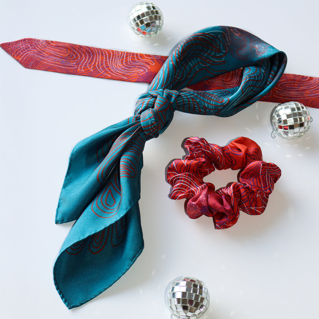 Foulard Pieuvre - Bleu