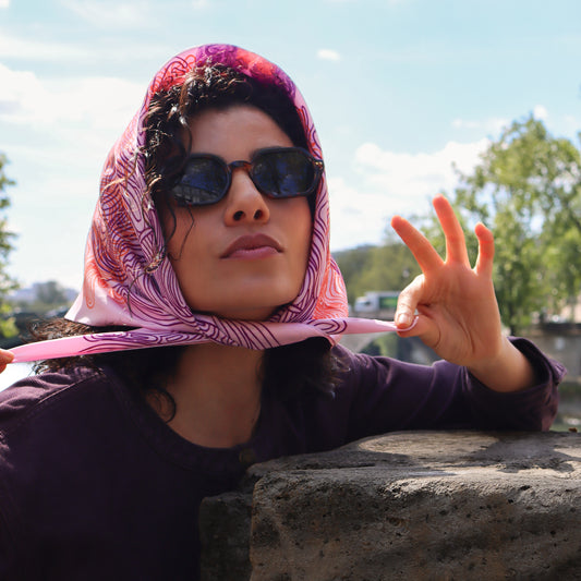 Foulard Pieuvre Light Rose