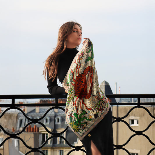 Foulard Crabe - beige