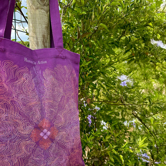 Shopper Bag Pieuvre aubergine